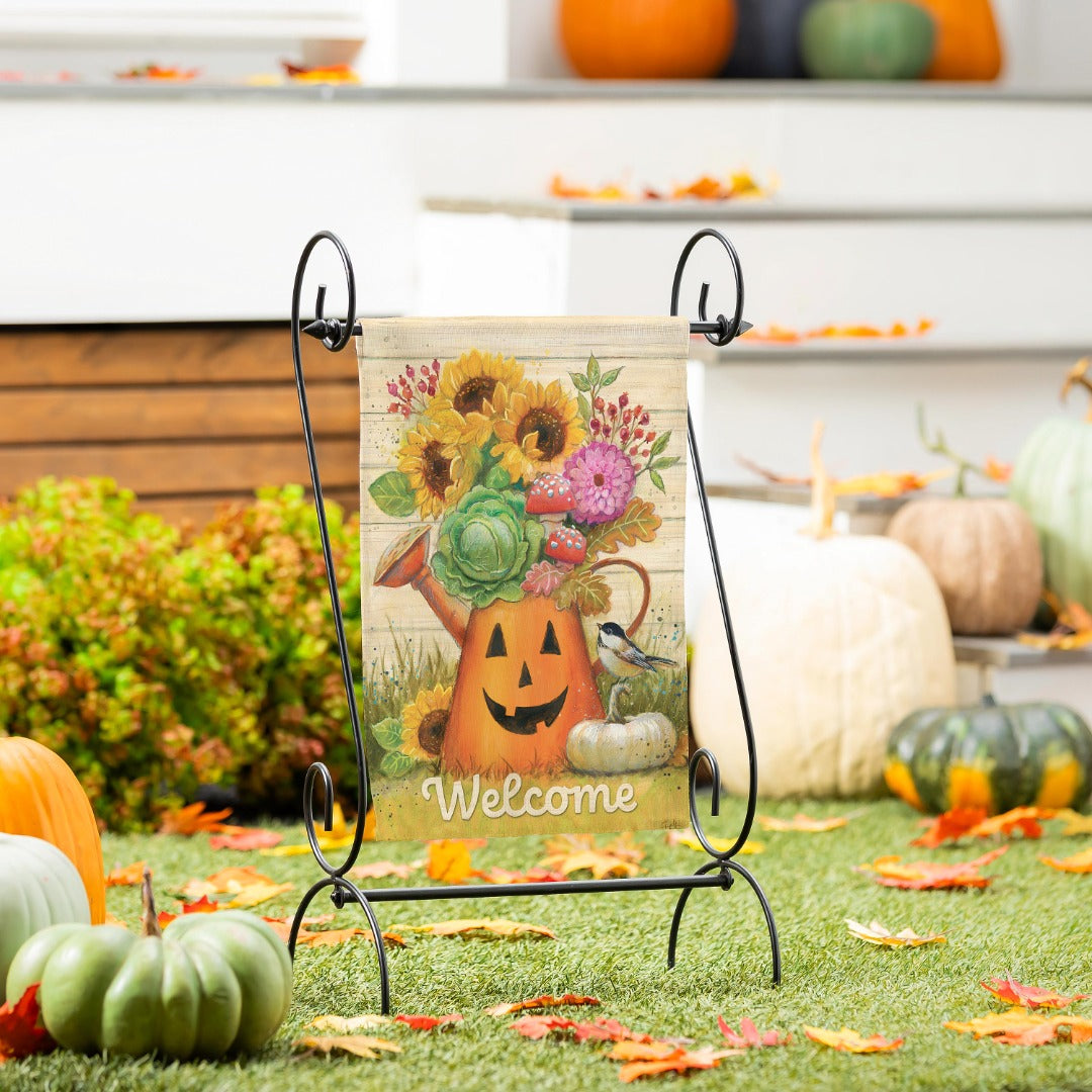 Halloween Watering Can 2 Sided Garden Flag heartlandflags