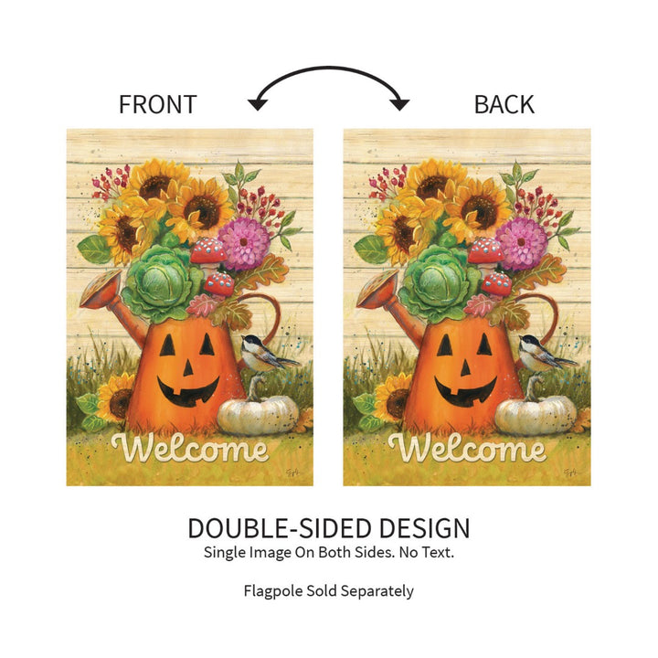 Halloween Watering Can 2 Sided Garden Flag heartlandflags