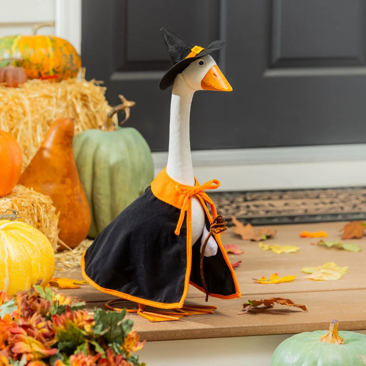 Halloween Witch Porch Goose Outfit heartlandflags