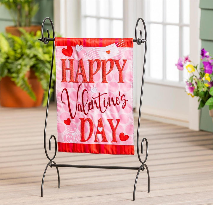 Happy Valentine's Day Hearts Garden Flag 2 Sided heartlandflags