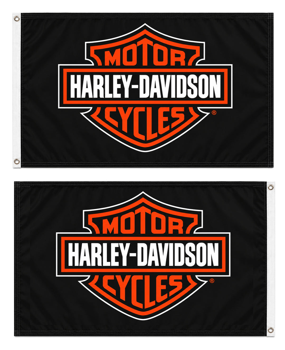 Harley Davidson 2 Sided 3x5 Black Flag heartlandflags