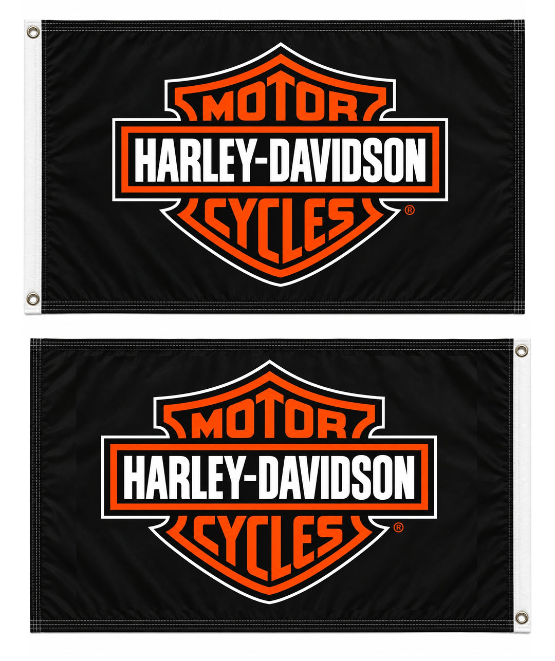 Harley Davidson 2 Sided 4x6 Black Flag heartlandflags