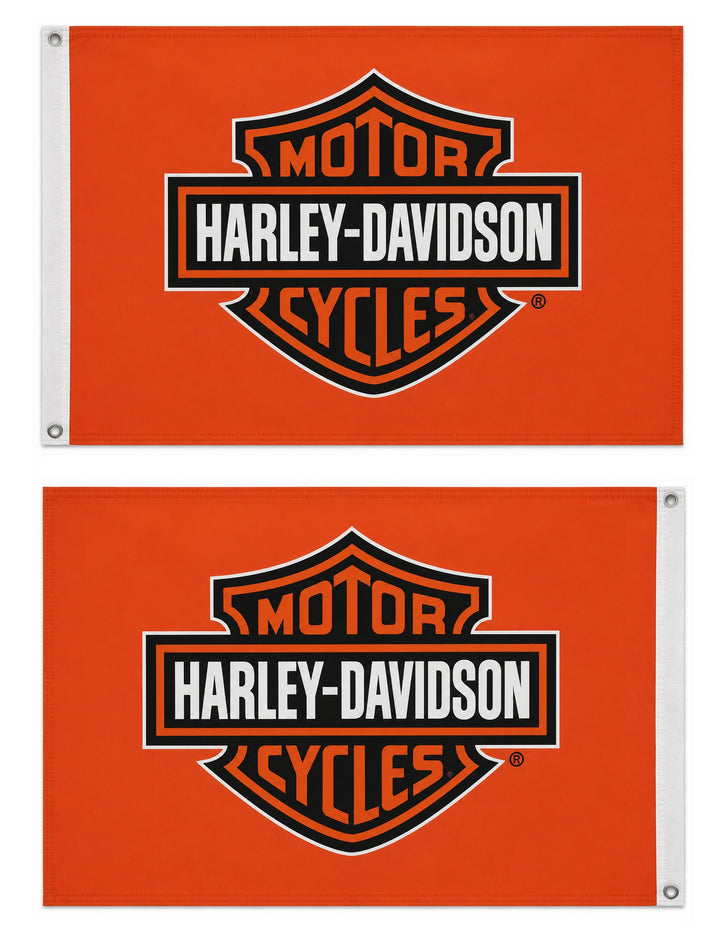 Harley Davidson 2 Sided Orange 2x3 Flag
