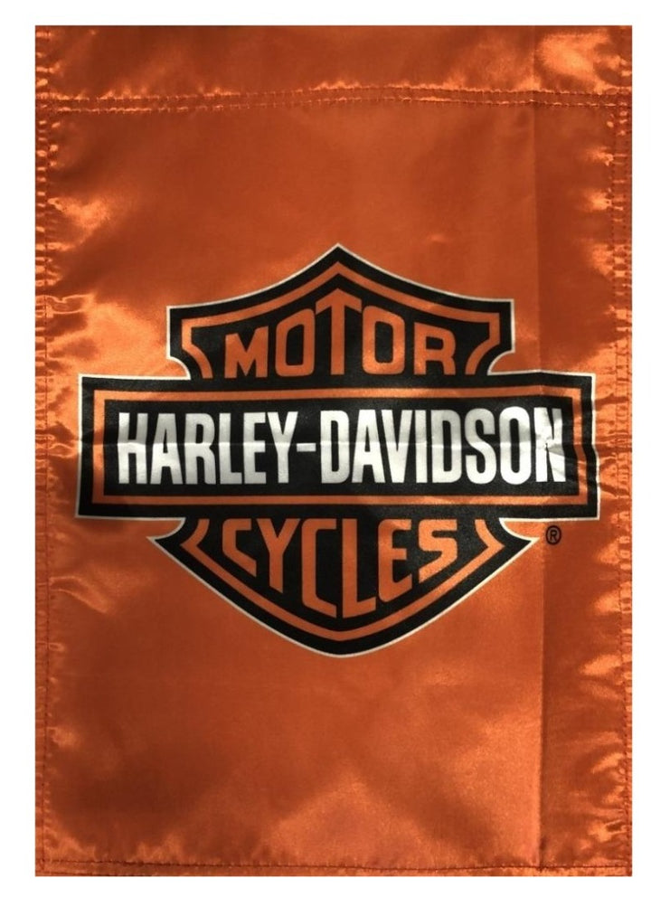 Harley Davidson Banner 2 Sided Orange House Flag heartlandflags