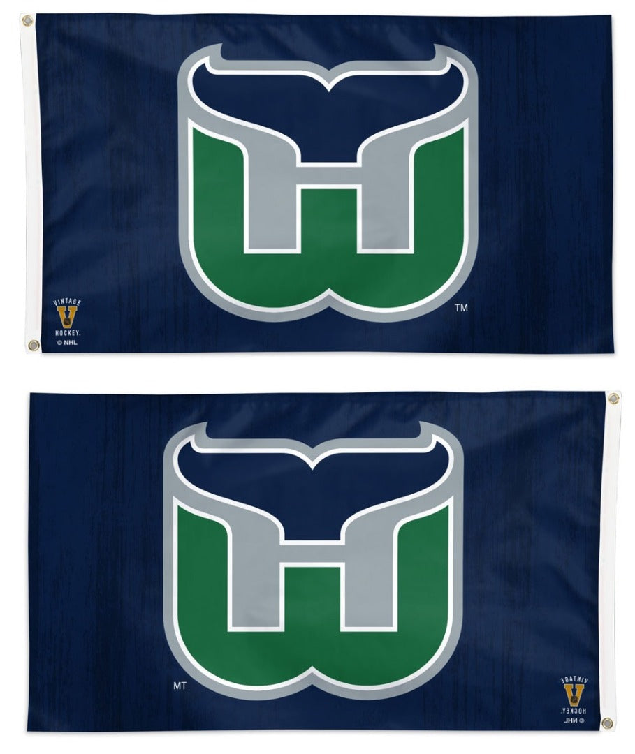Hartford Whalers Flag 3x5 Logo Vintage heartlandflags