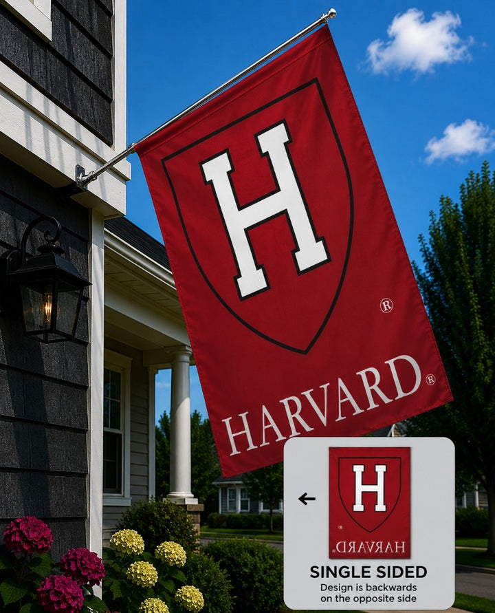 Harvard Flag Shield Vertical House Banner heartlandflags