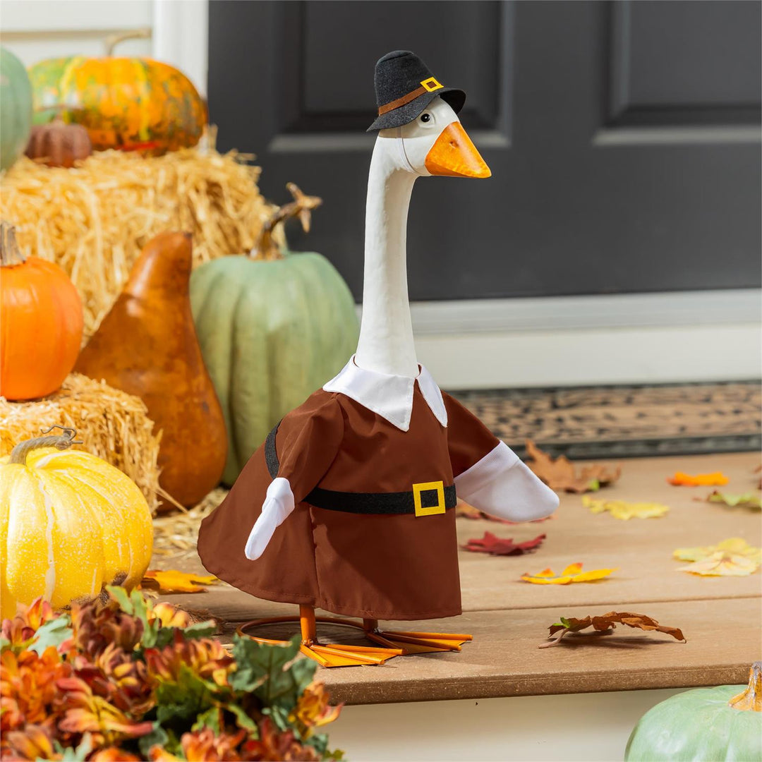 Harvest Pilgrim Porch Goose Outfit Giddy heartlandflags