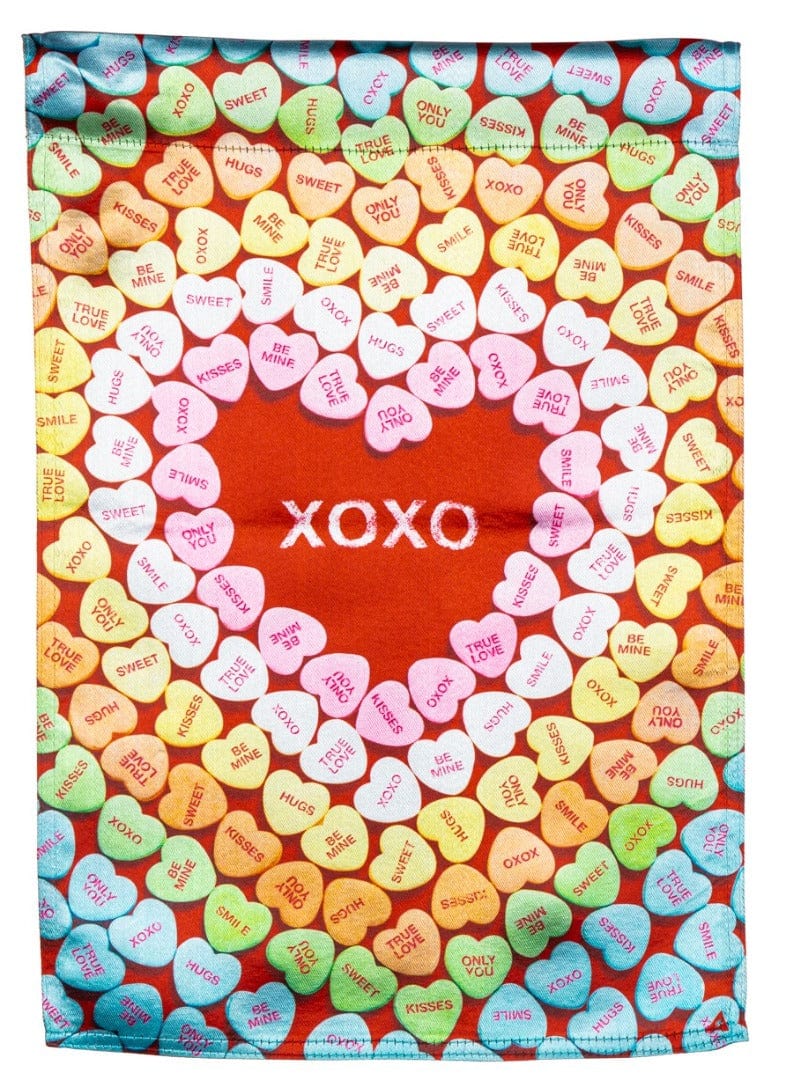 Heart and Candy Love Valentine Garden Flag 2 Sided heartlandflags