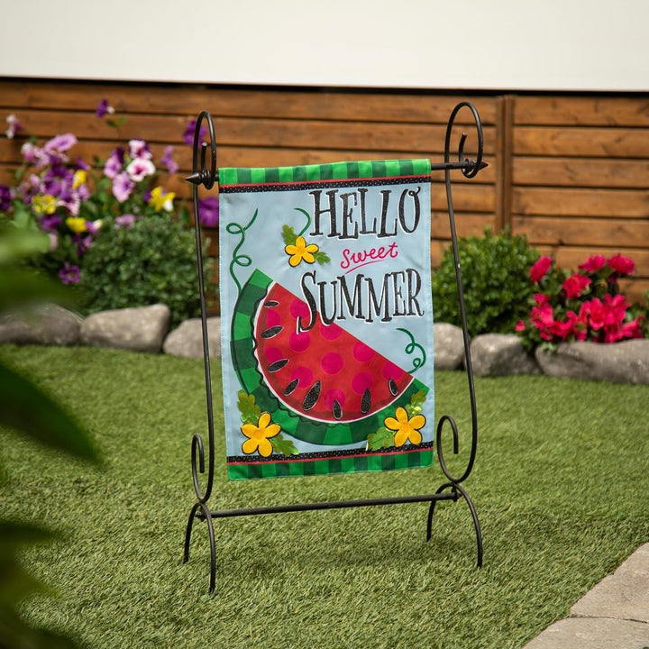 Hello Sweet Summer 2 Sided Garden Flag heartlandflags