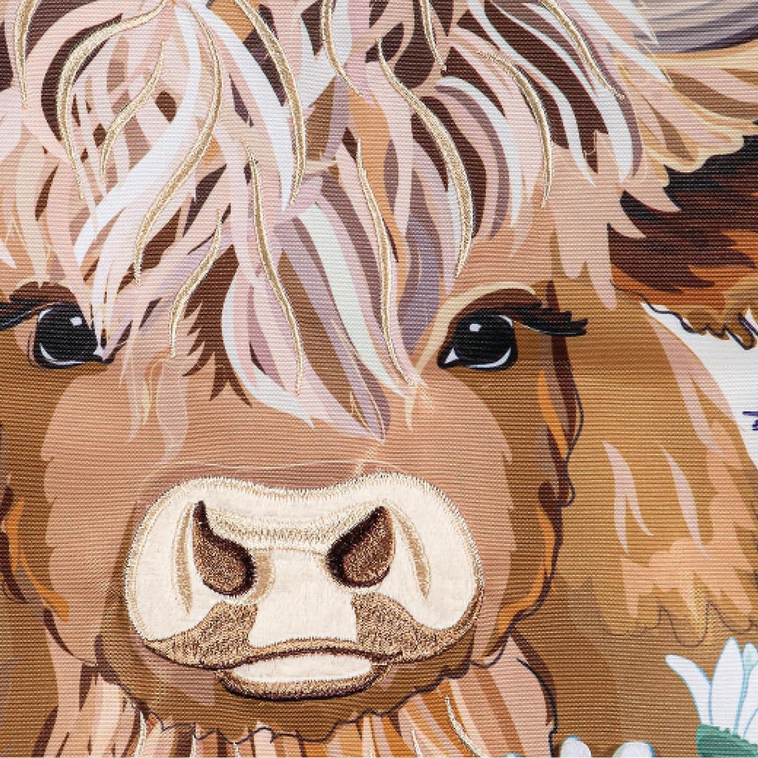 Highland Cow Welcome Friends 2 Sided Garden Flag heartlandflags