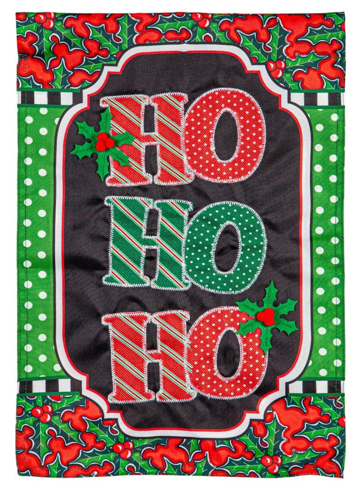 Ho Ho Ho Christmas Garden Flag 2 Sided heartlandflags