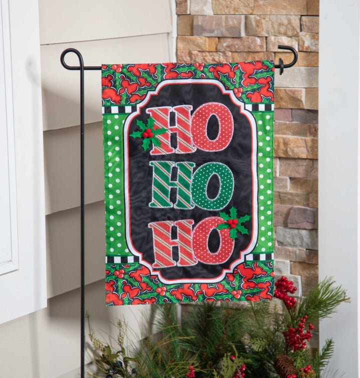 Ho Ho Ho Christmas Garden Flag 2 Sided heartlandflags