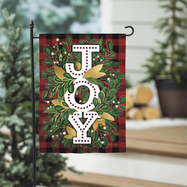Holiday Joy 2 Sided Christmas Garden Flag heartlandflags