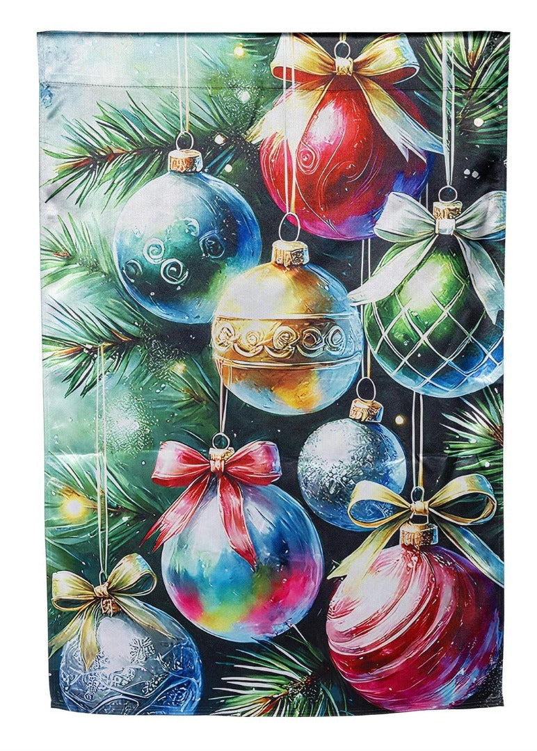 Holiday Ornaments 2 Sided Christmas Banner heartlandflags