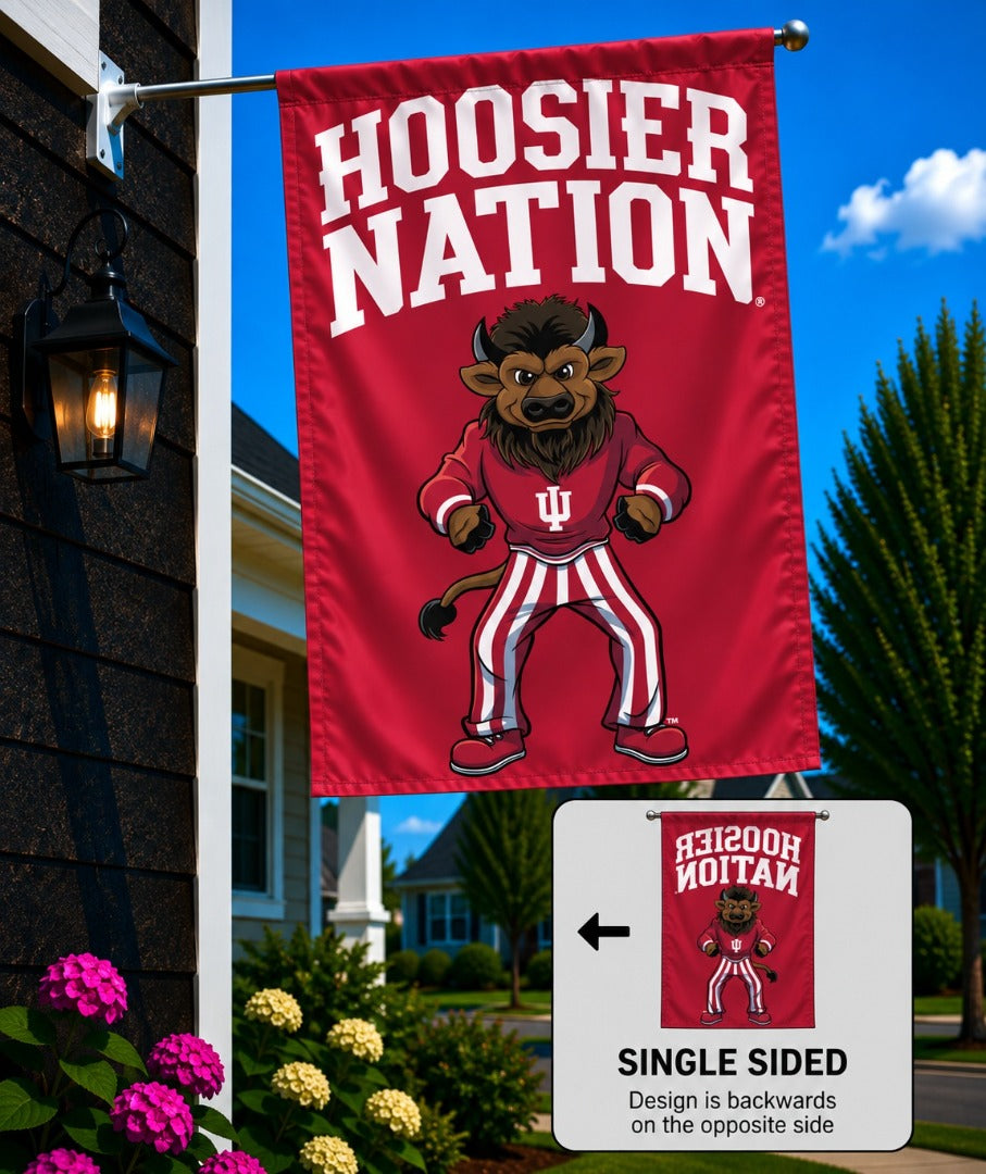 Hoosier Nation Vertical Banner heartlandflags