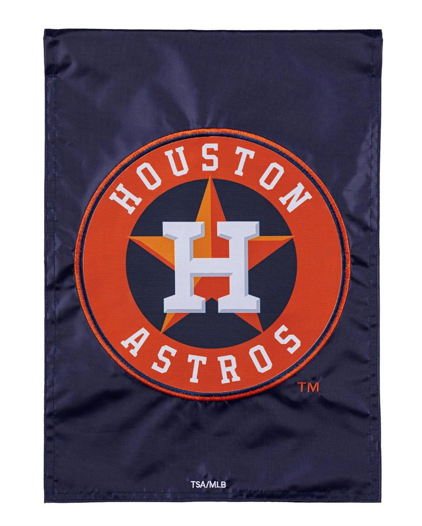 Houston Astros 2 Sided Applique Garden Flag heartlandflags