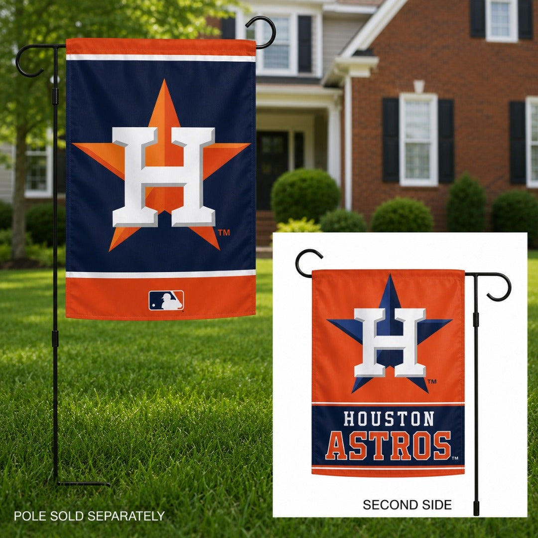 Houston Astros Garden Flag 2 Sided MLB Double Logo heartlandflags