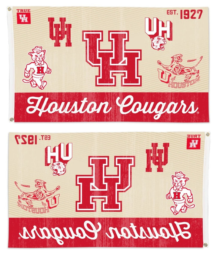 Houston Cougars Flag 3x5 Logo Evolution heartlandflags