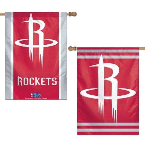 Red/yellow R Rockets Banner Houston Rockets Banner 2 Sided House Flag NBA