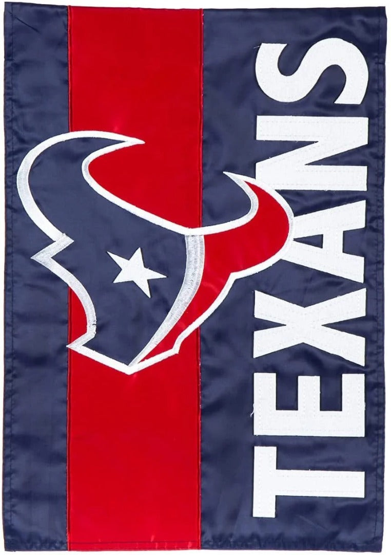 Houston Texans Banner 2 Sided Embellished Logo House Flag heartlandflags