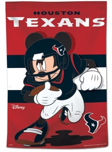 Houston Texans Banner Mickey Mouse Vertical Flag heartlandflags