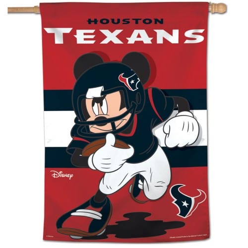 Houston Texans Banner Mickey Mouse Vertical Flag heartlandflags