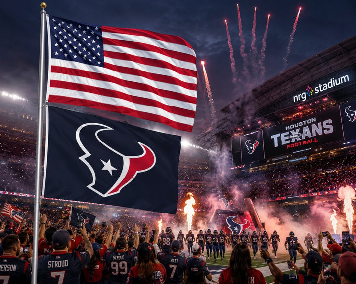 Houston Texans Blue 2 Sided 3x5 Flag heartlandflags