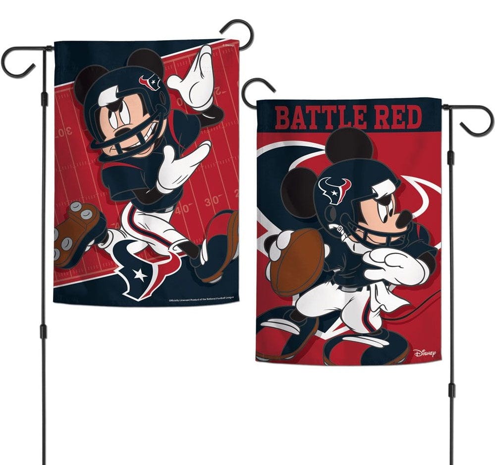 Houston Texans Garden Flag 2 Sided Mickey Mouse Disney heartlandflags