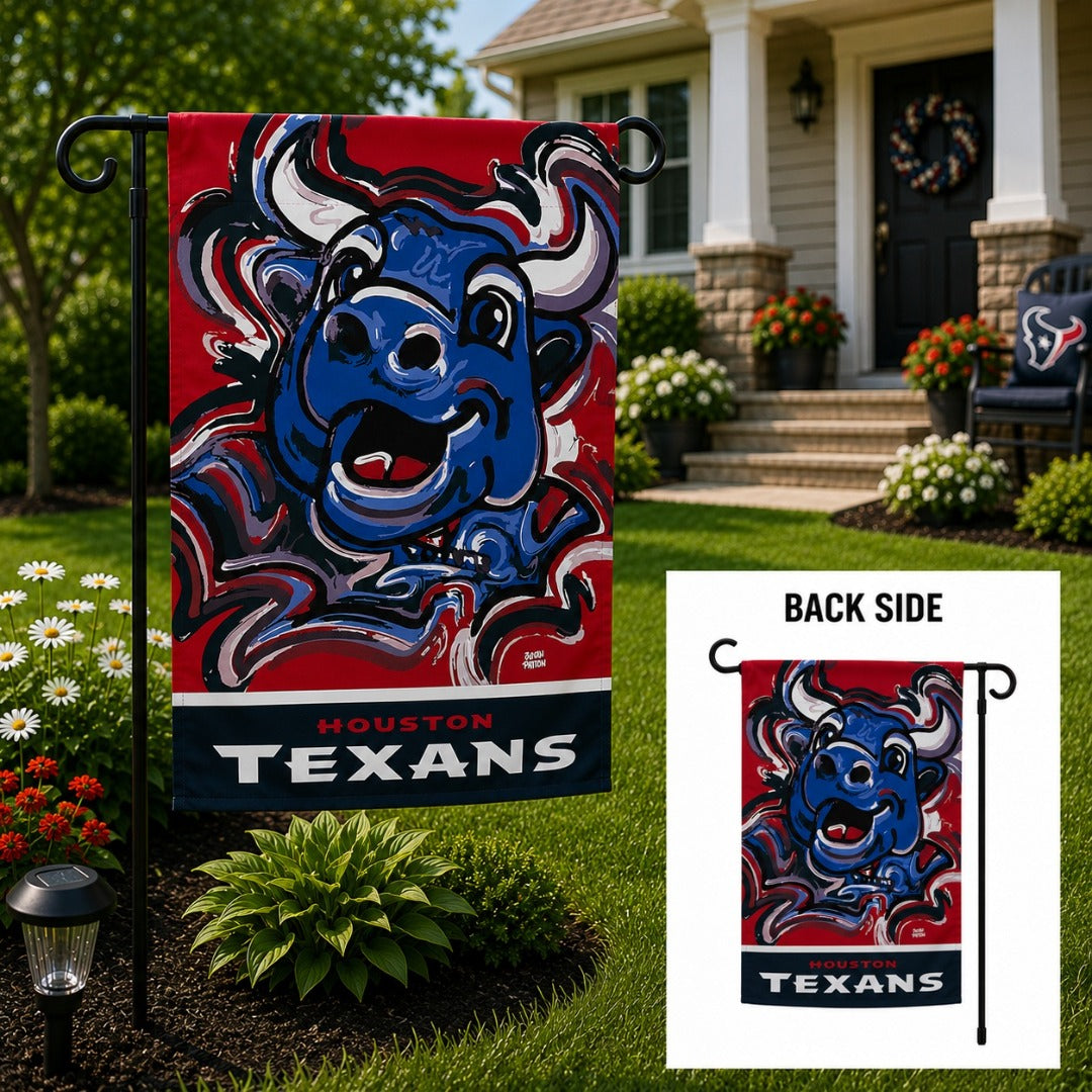 Houston Texans Justin Patten 2 Sided Garden Flag heartlandflags