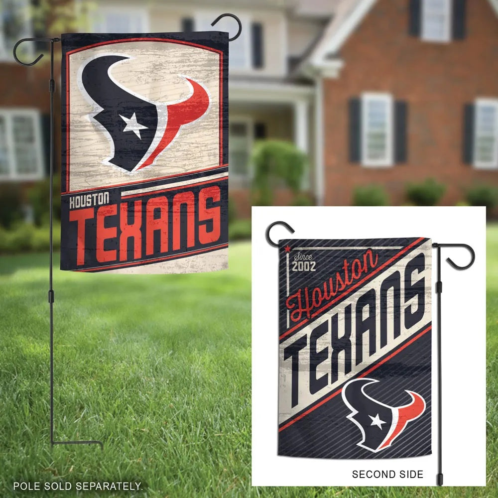 Houston Texans Retro 2 Sided Garden Flag heartlandflags