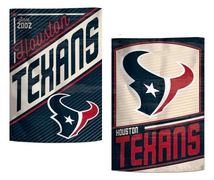 Houston Texans Retro 2 Sided Garden Flag heartlandflags