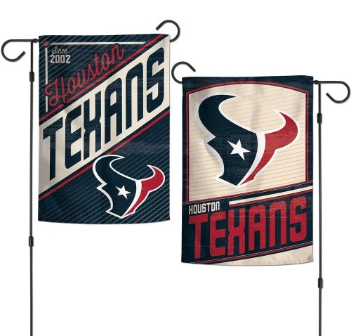 Houston Texans Retro 2 Sided Garden Flag heartlandflags