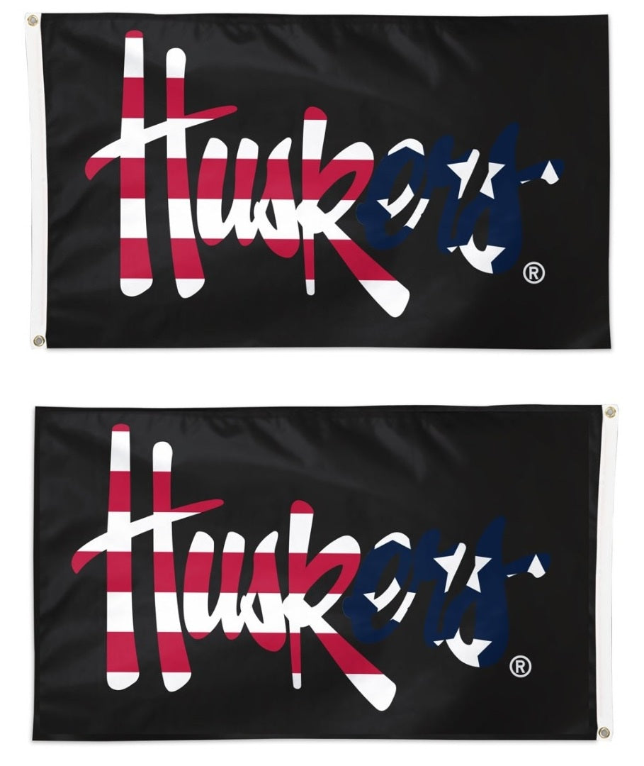 Huskers Patriotic 2 Sided 3x5 Flag heartlandflags