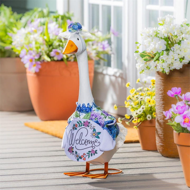 Hydrangea Happiness Porch Goose Outfit heartlandflags