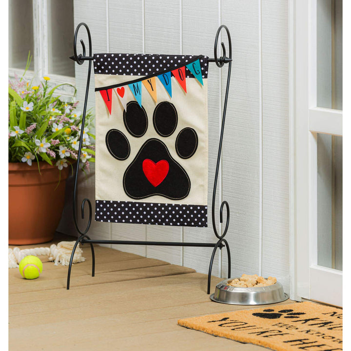 I Love My Dog Garden Flag 2 Sided heartlandflags