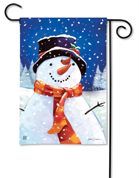 I Love Winter Snowman Garden Flag heartlandflags