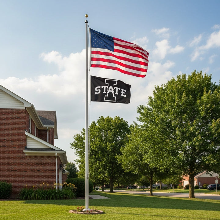 I State BW Logo 3x5 Flag heartlandflags