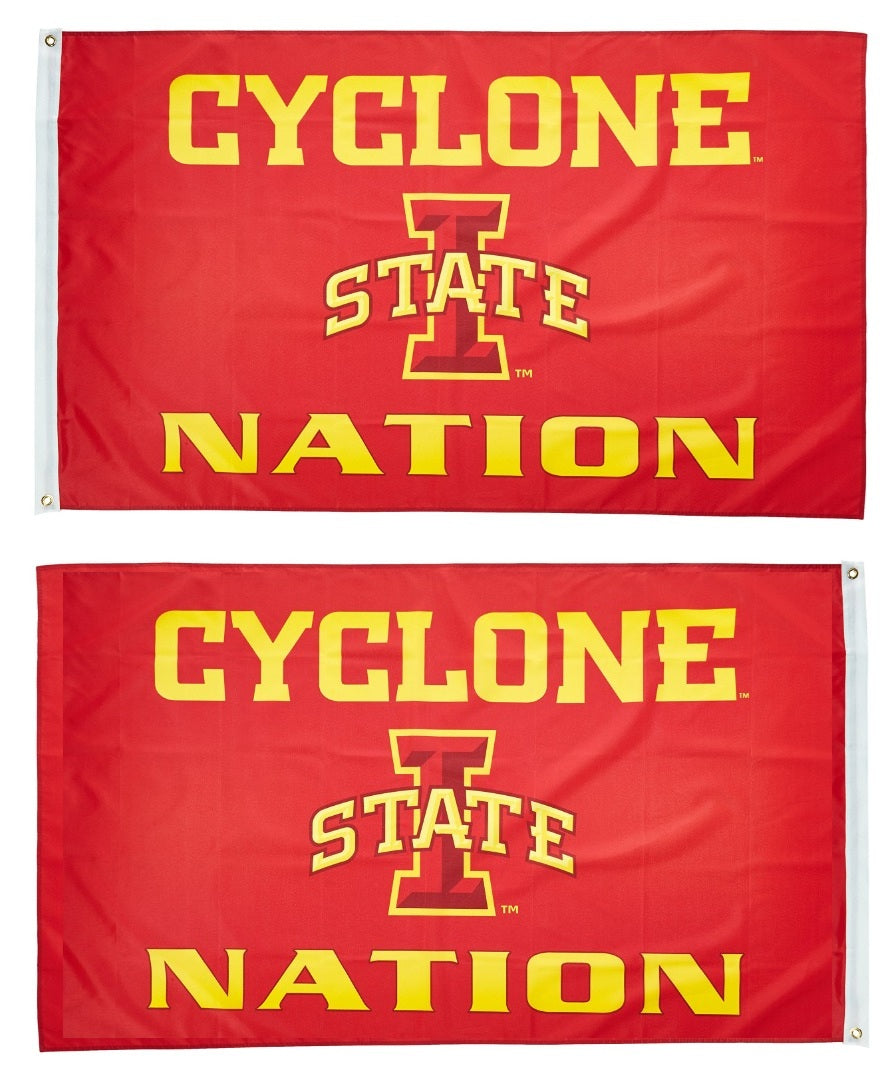 I State Cyclone Nation Flag 2 Sided 3x5 heartlandflags