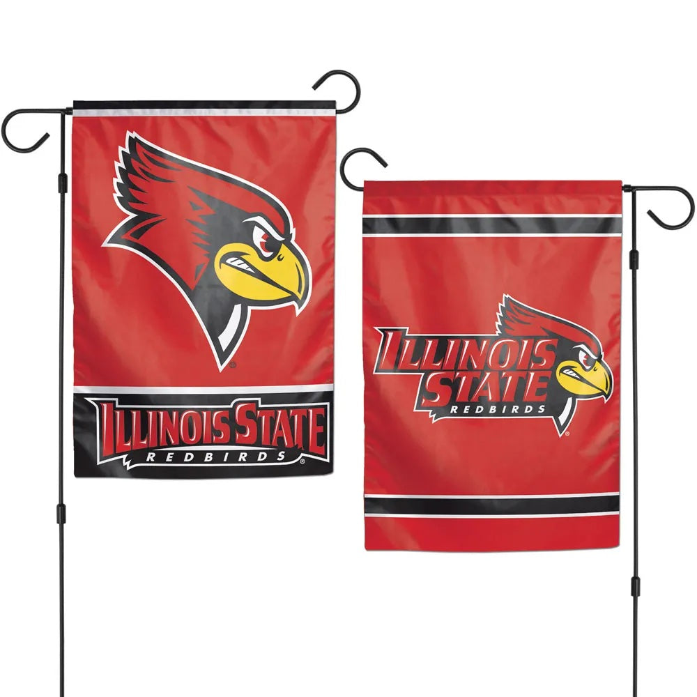 Illinois State Redbirds Garden Flag 2 Sided Logo heartlandflags