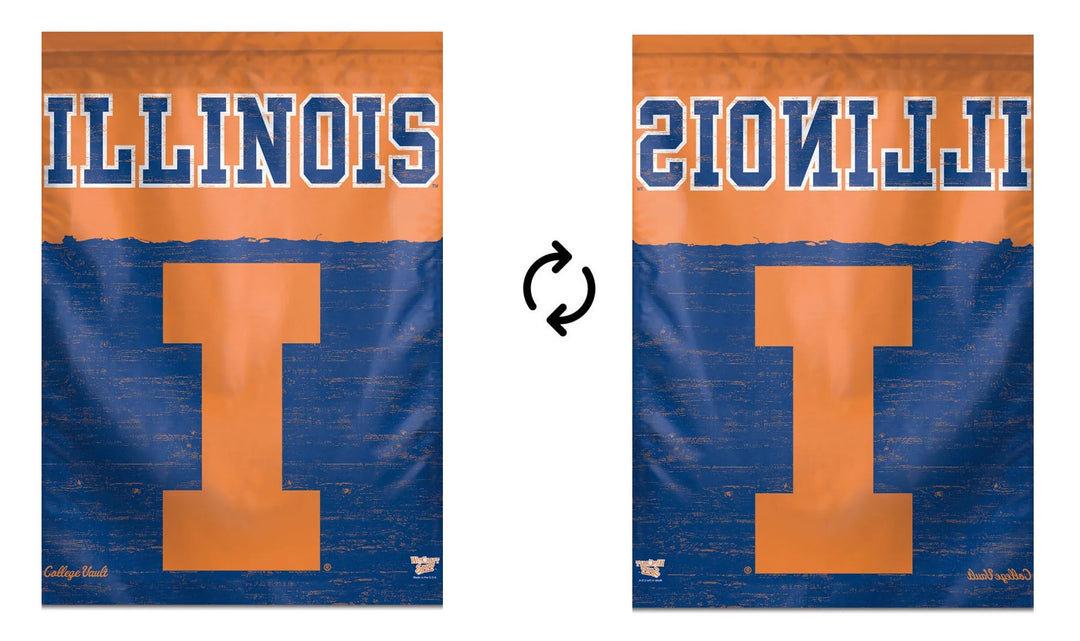Illinois University Banner Throwback Logo heartlandflags