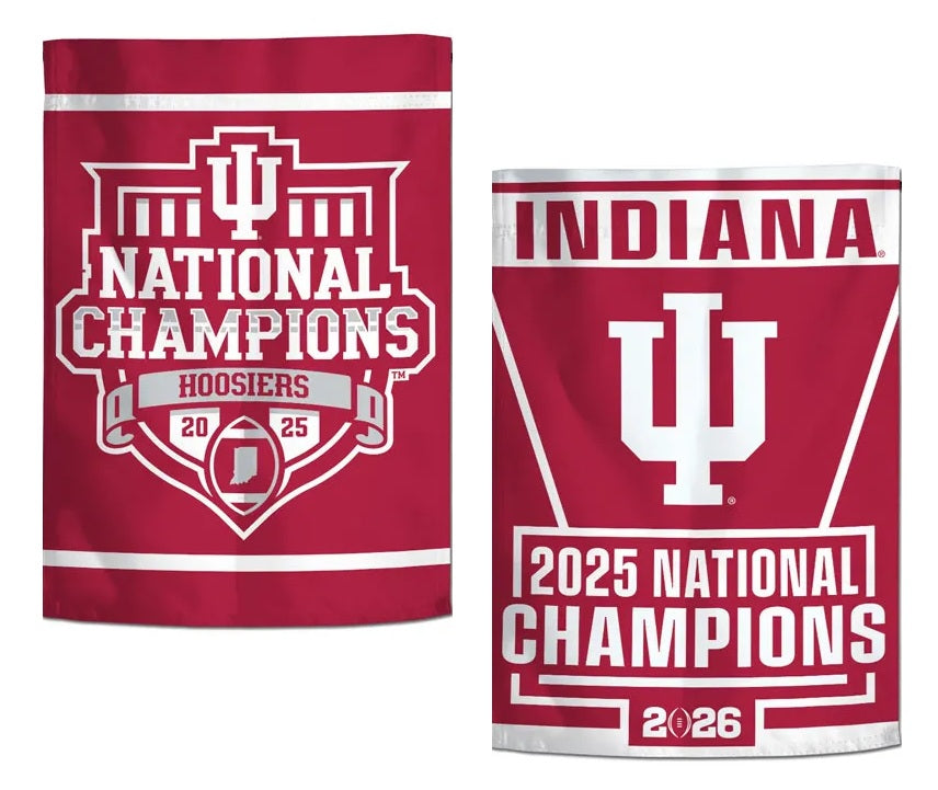 Indiana 2025 Football National Champions 2 Sided Garden Flag heartlandflags
