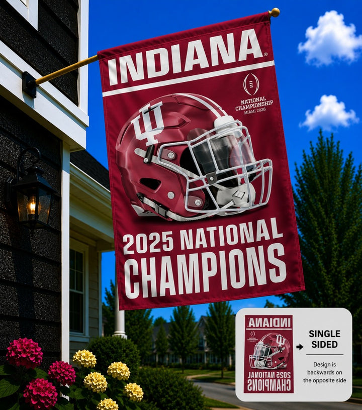 Indiana 2025 National Football Champions Banner heartlandflags
