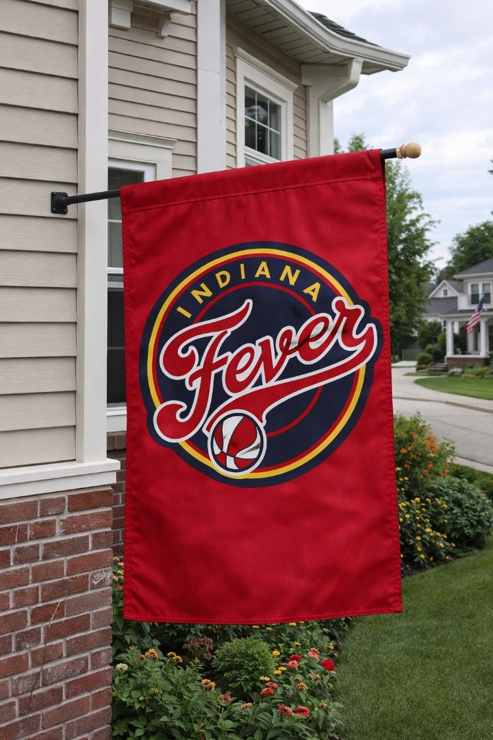 Indiana Fever 2 Sided Red Banner heartlandflags