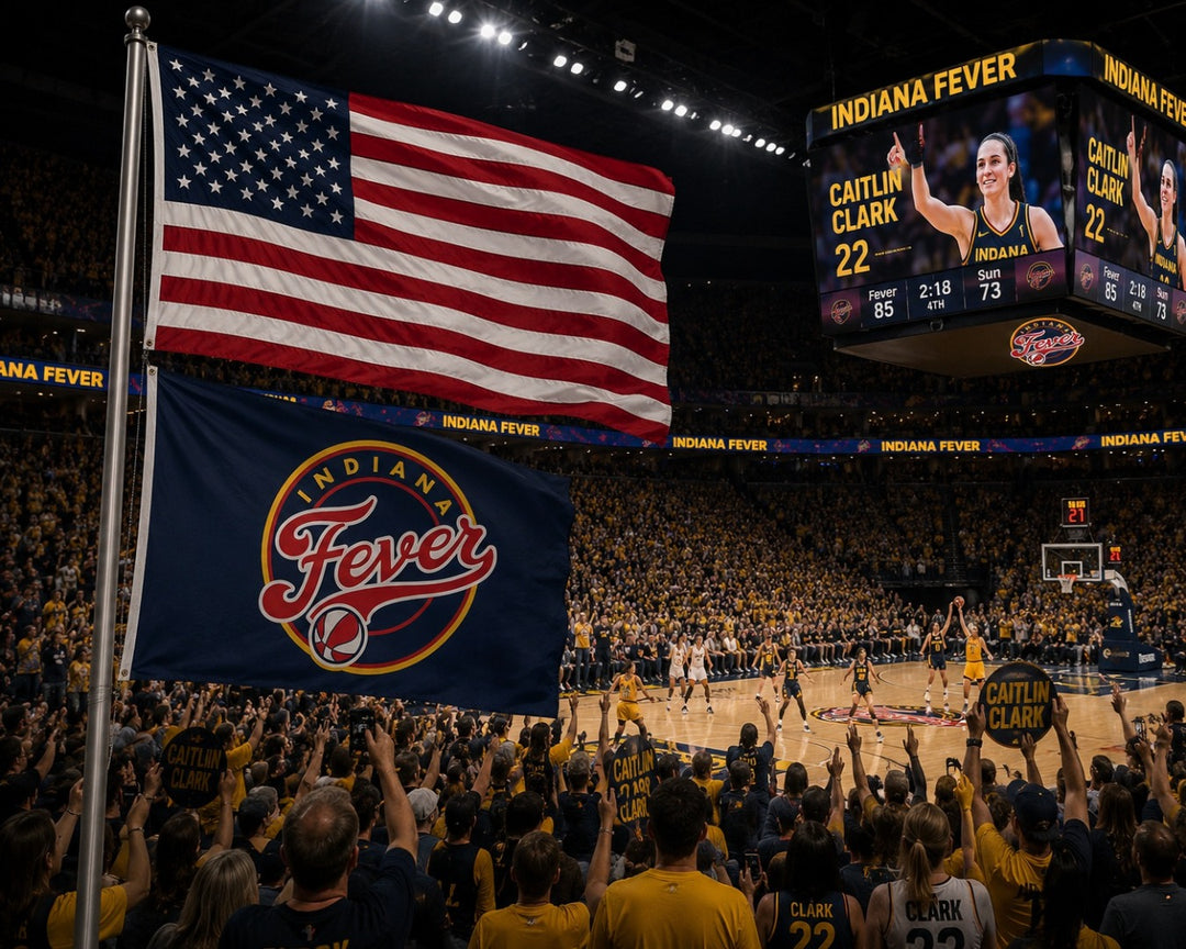 Indiana Fever Blue 2 Sided 3x5 Flag heartlandflags