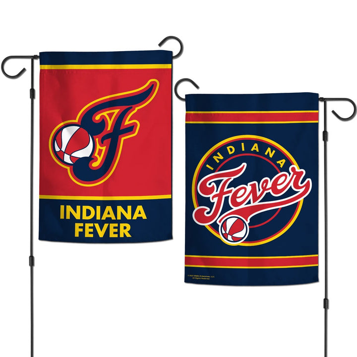 Indiana Fever Garden Flag 2 Sided Double Logo heartlandflags