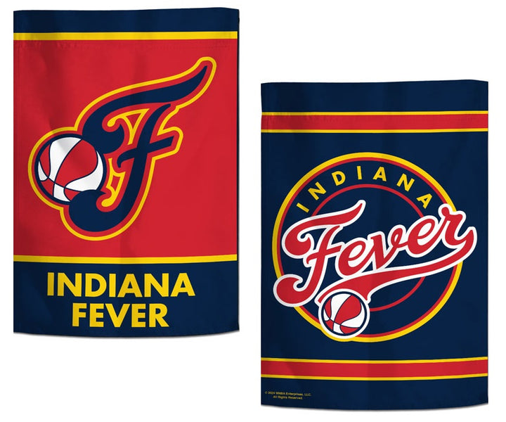 Indiana Fever Garden Flag 2 Sided Double Logo heartlandflags