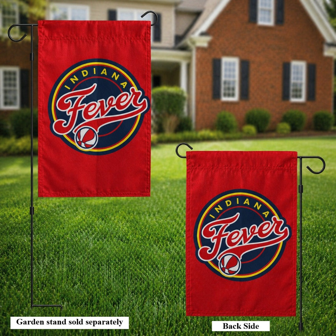 Indiana Fever Red 2 Sided Garden Flag heartlandflags