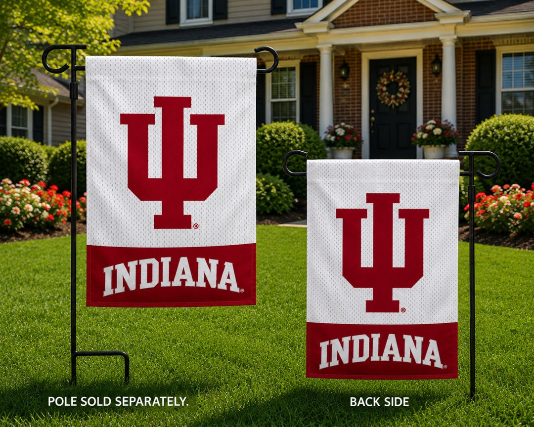 Indiana Hoosiers 2 Sided Embroidered Garden Flag heartlandflags