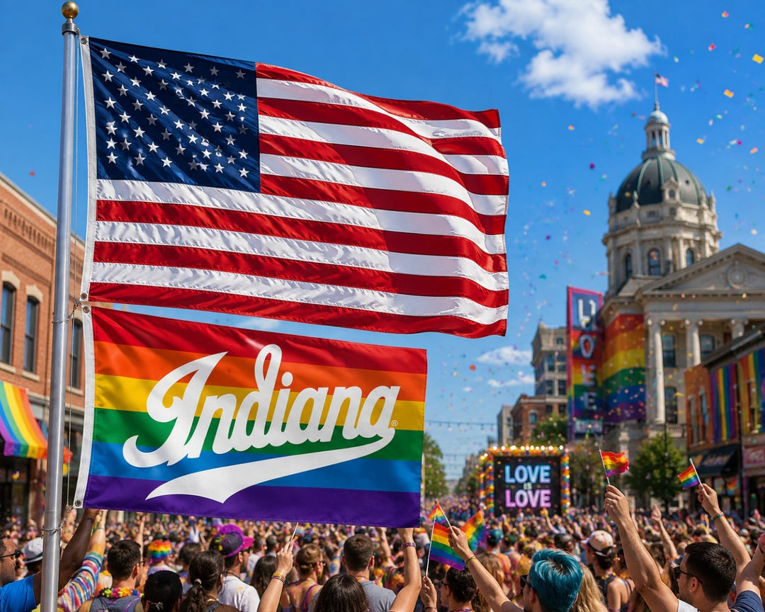 Indiana Hoosiers Rainbow 3x5 Flag heartlandflags