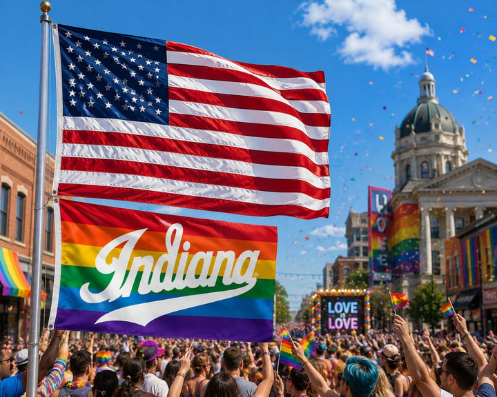 Indiana Hoosiers Rainbow 3x5 Flag heartlandflags